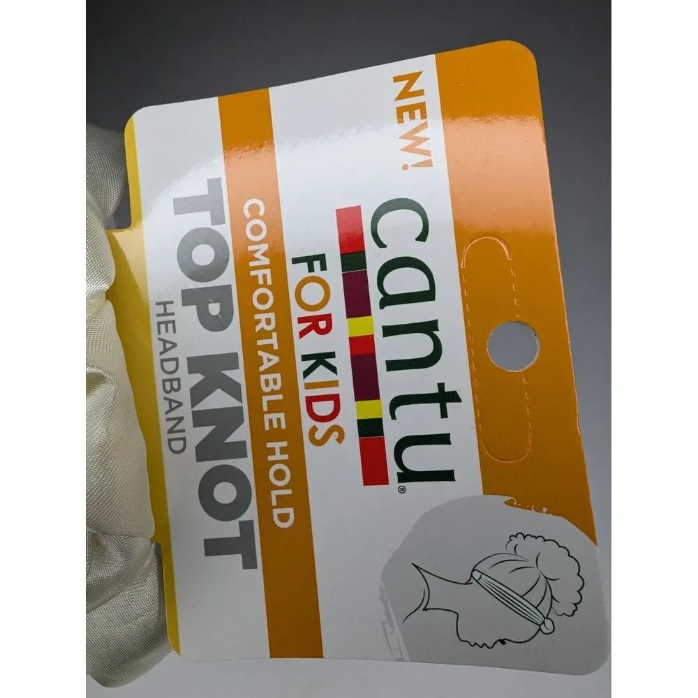New! Cantu For Kids Comfortable Hold Top Knot Head‎ Band Off White